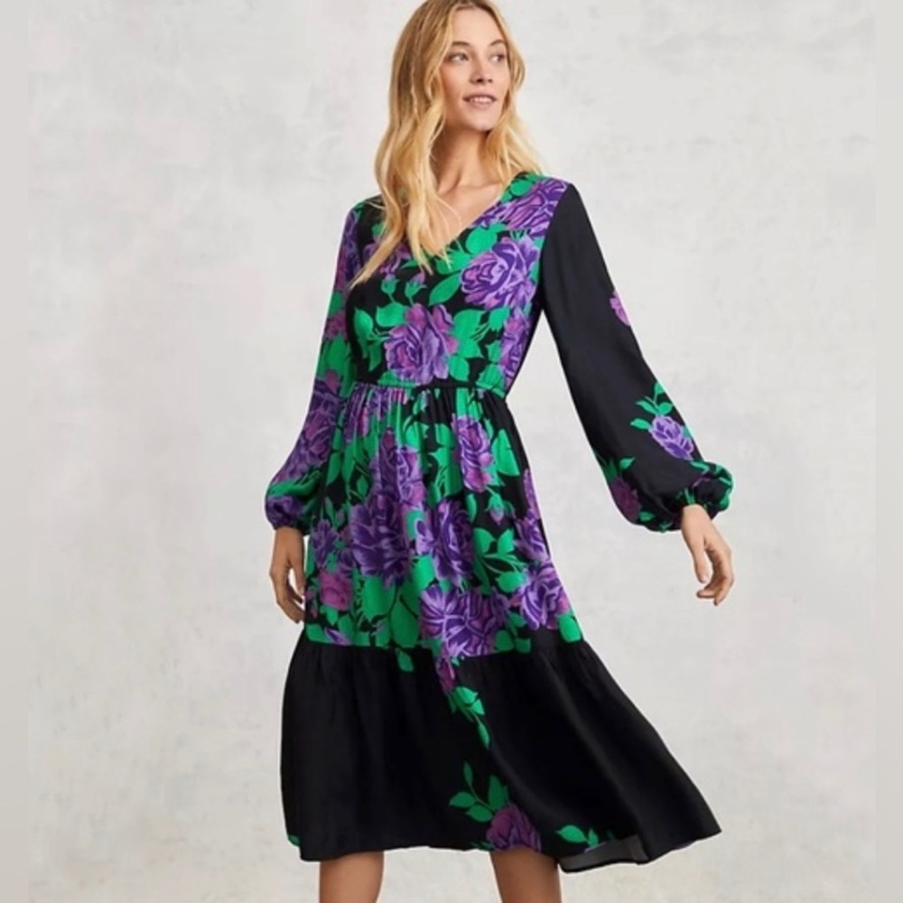 Anthropologie Hope for Flowers by Tracy Reese Floral Midi Dress